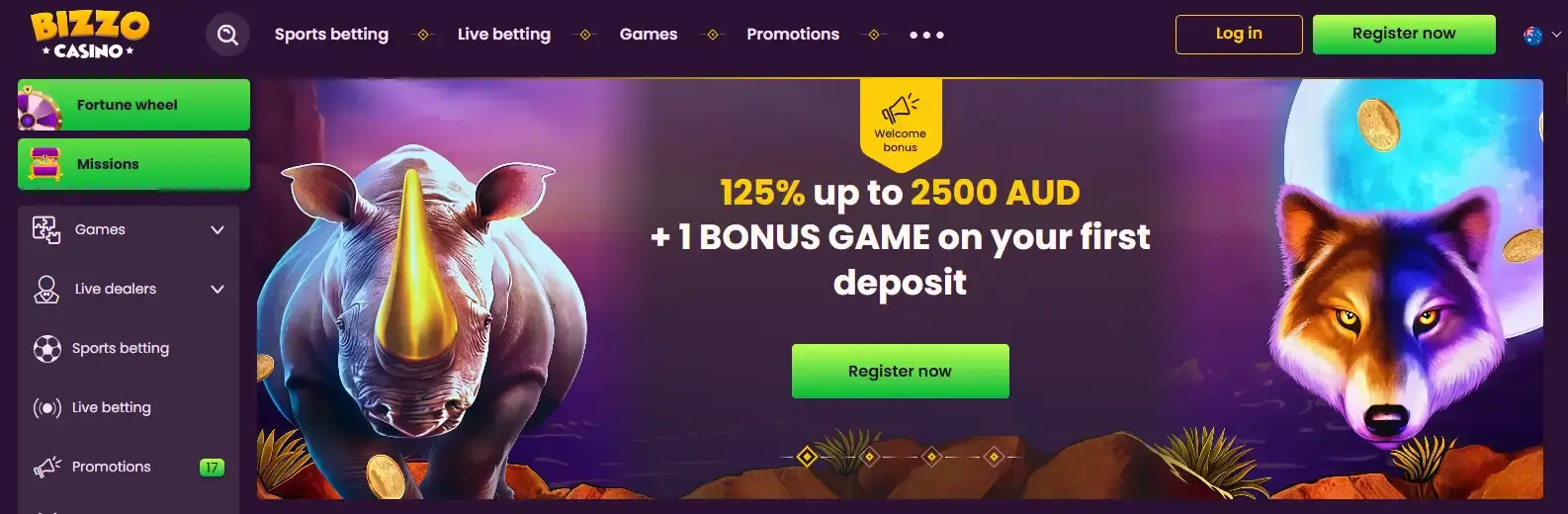 Current Bizzo bonus page or account bonus interface showing the welcome offer structure